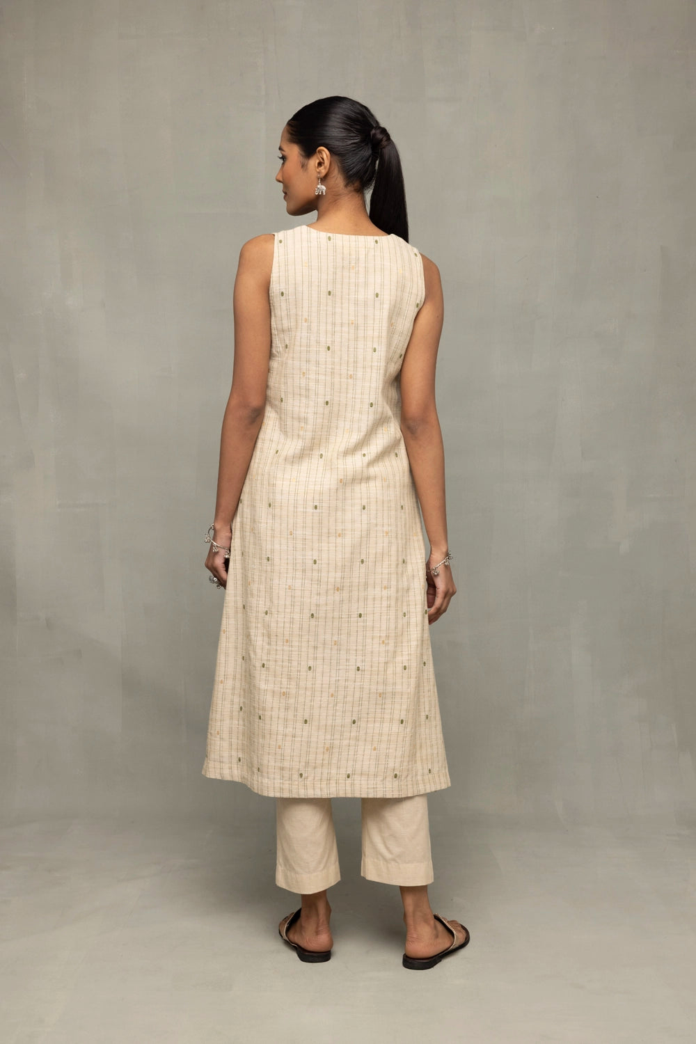 Sage Serenity South Cotton Zari Kurta Set with Dupatta