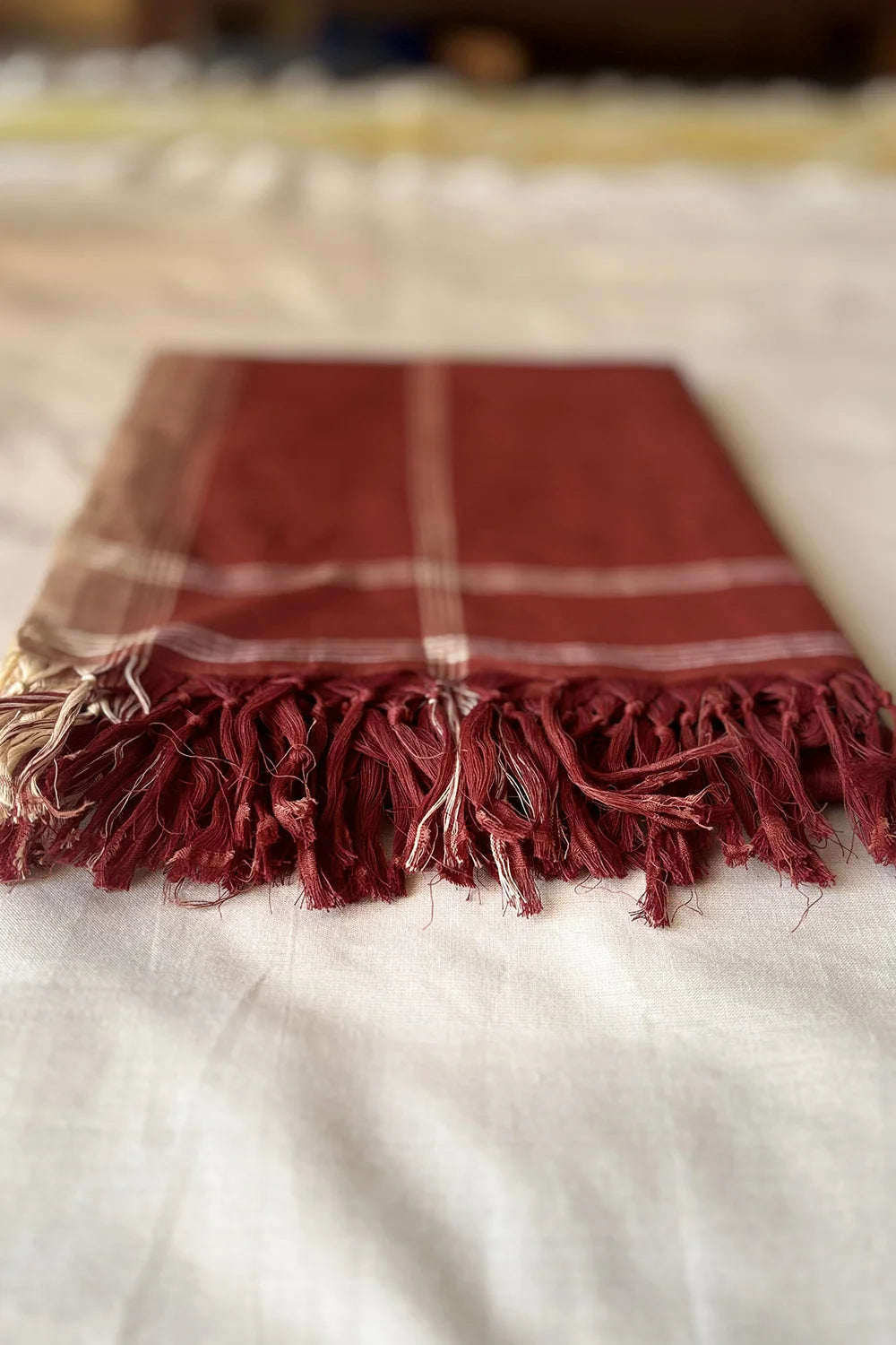 Handloom Multi Colour Brown Double Ikkat Dupatta