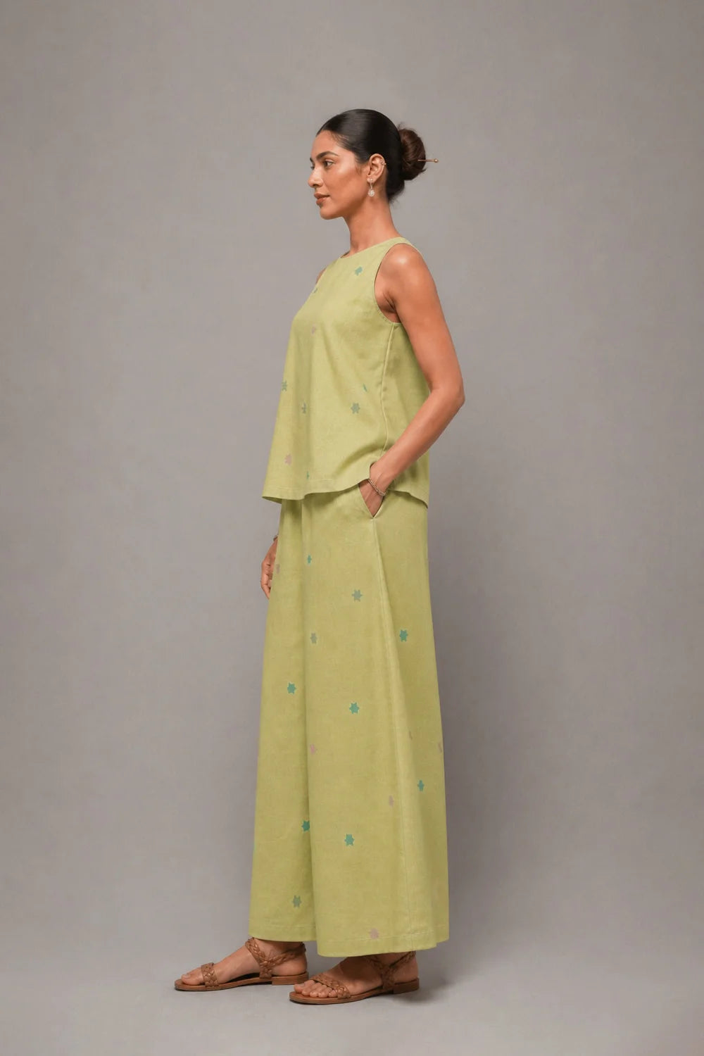 Mint Green Jamdani Co-Ord Set