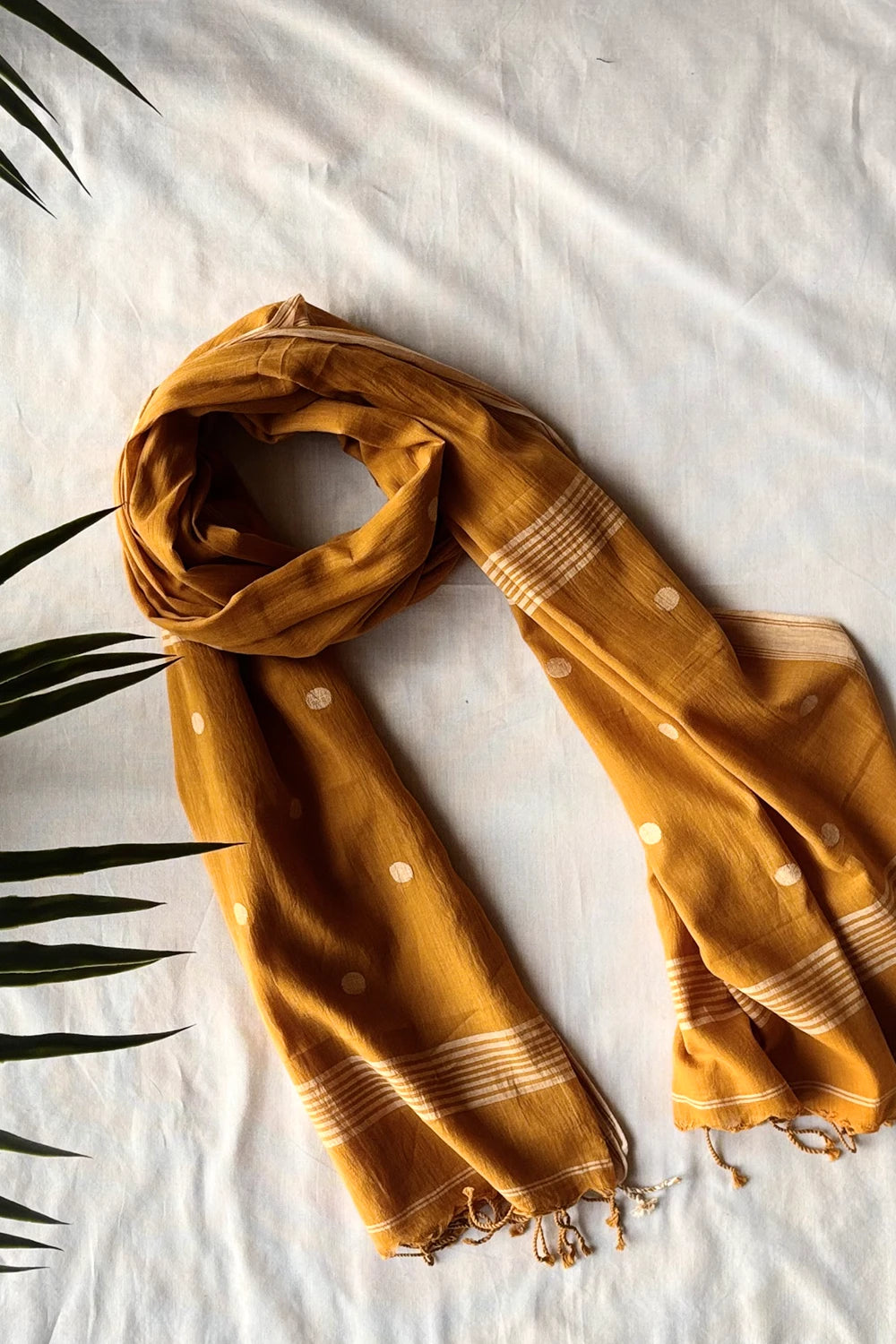 Handloom Yellow Jamdani Dupatta