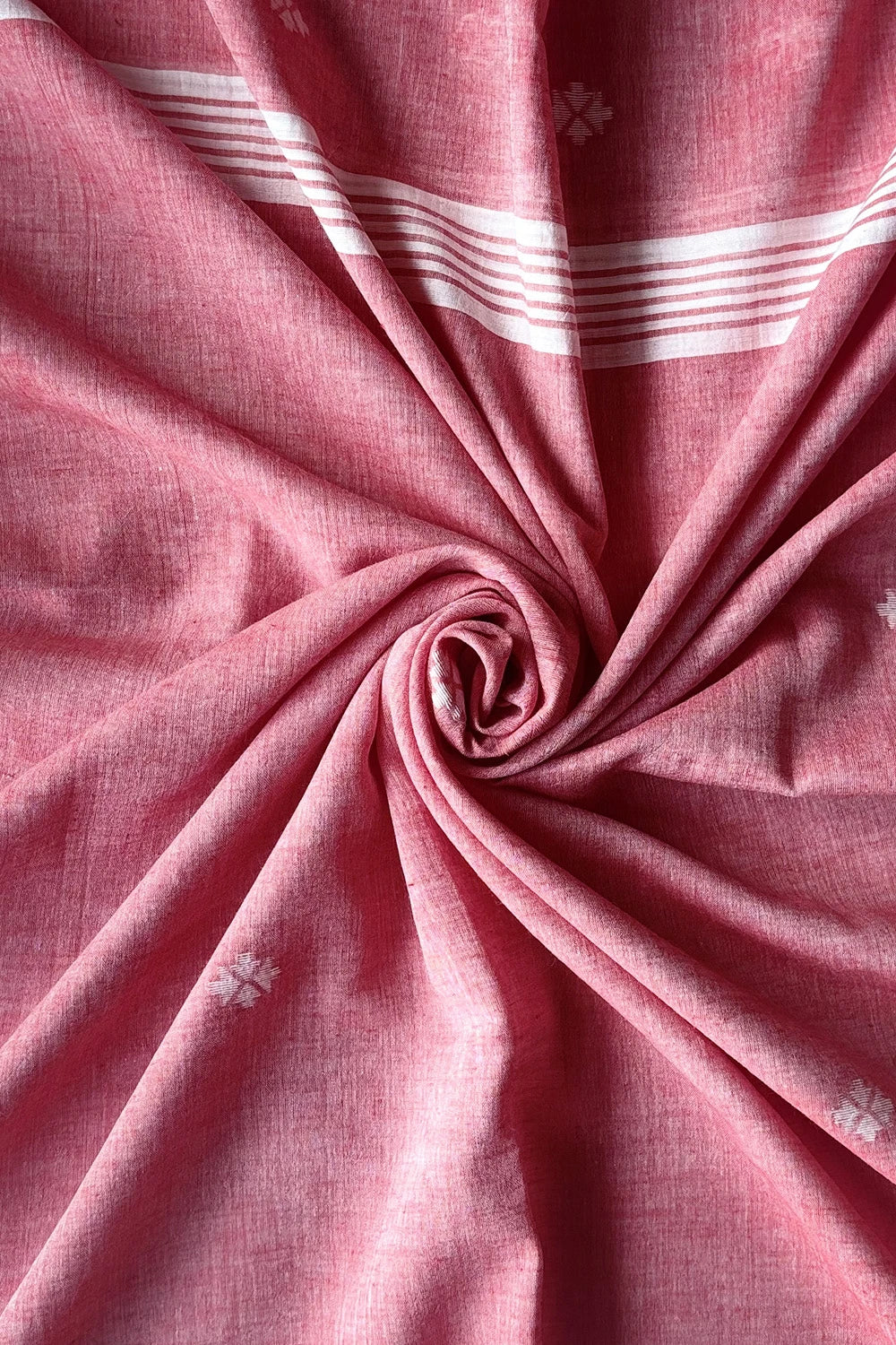 Handloom Rose Pink Quartz Naksha Jamdani Dupatta