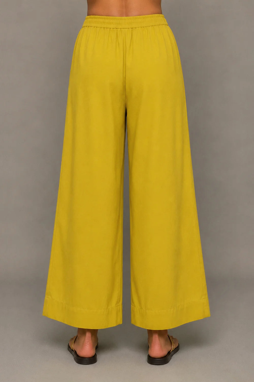 Plantain Yellow  Banana Cotton Relaxed Fit Pants