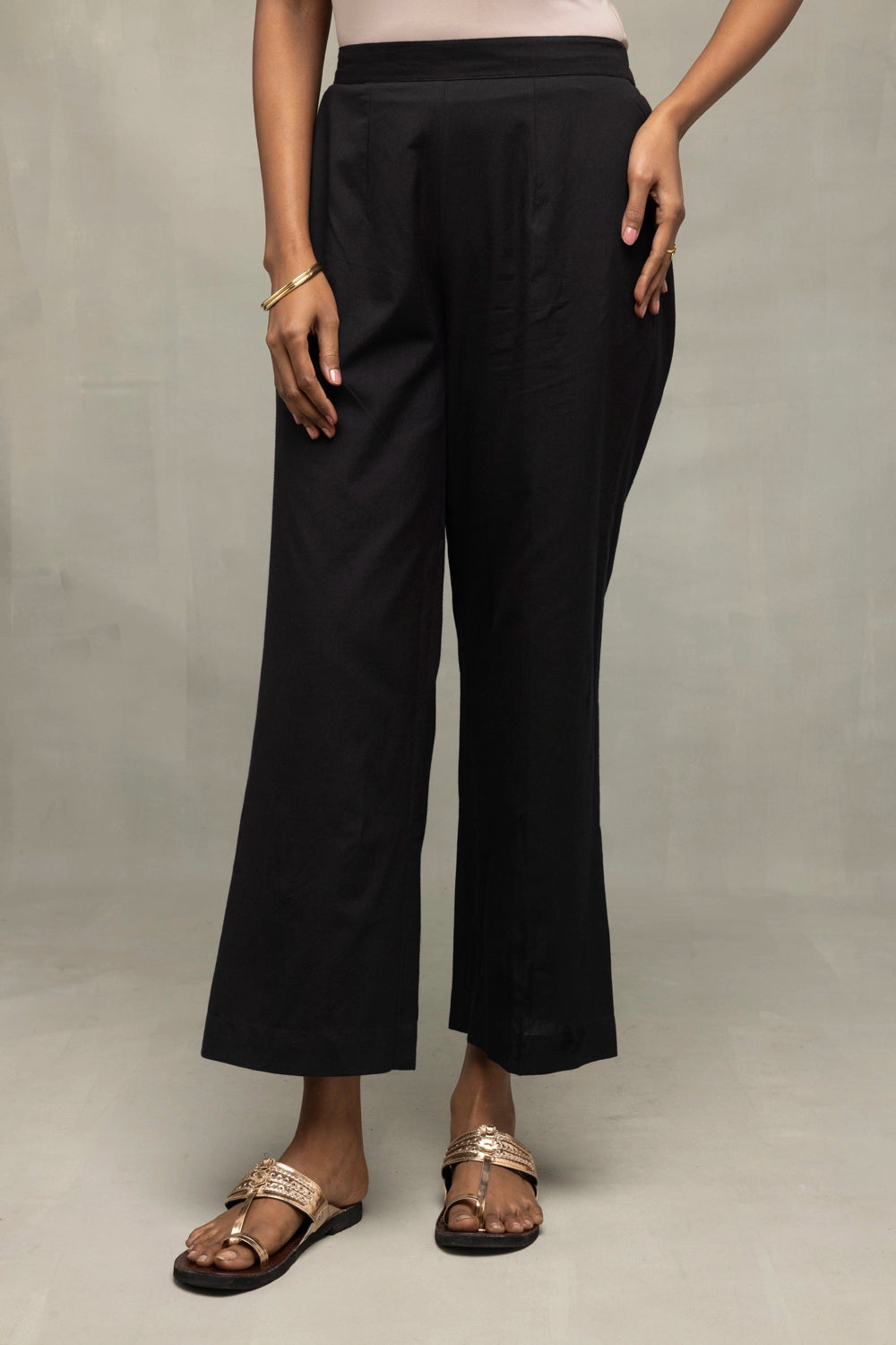 Black Bengal Cotton Kurta Set With Jamdani Dupatta