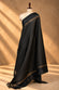 Black Kanjivaram Pure Silk Zari Checks Dupatta-Sutra Art of Clothing