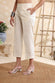 Cream South Cotton Straight Pant