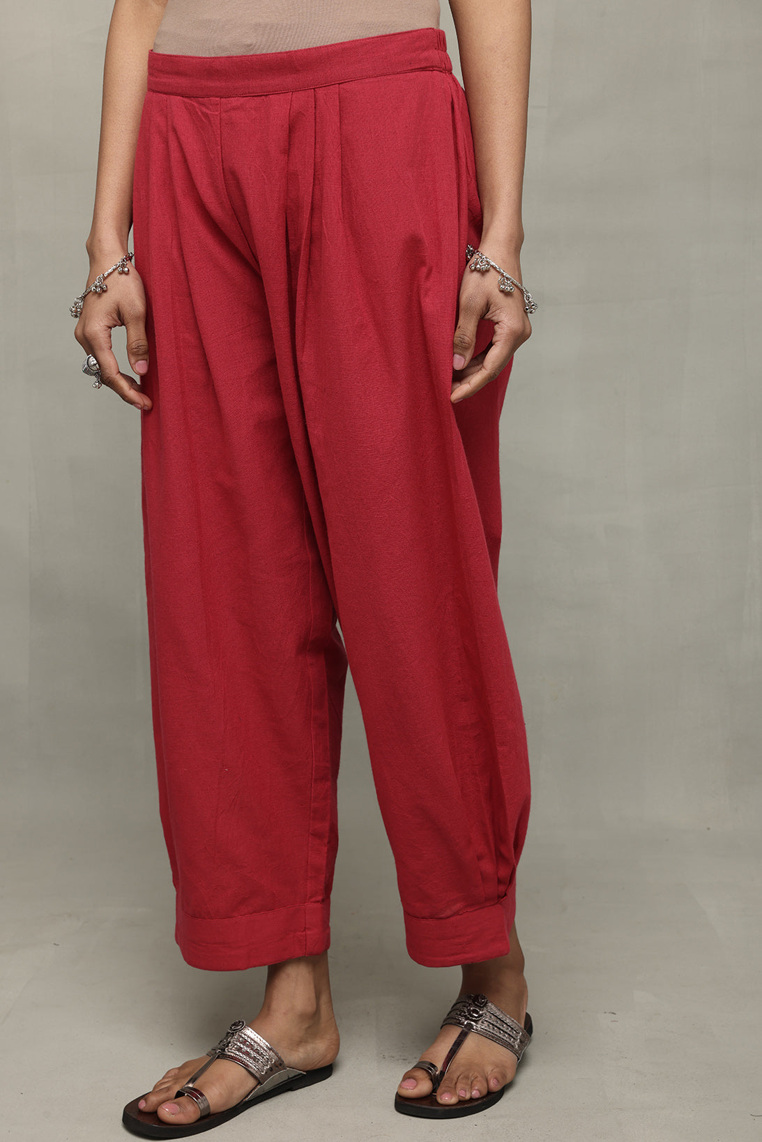 Crimson Pink Kala Cotton Harem Pants