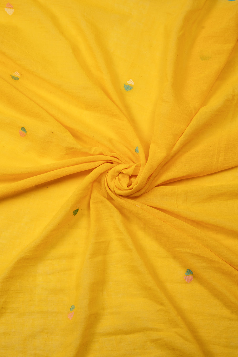 Mustard Yellow Jamdani Handwoven Pure Cotton Dupatta-Sutra Art of Clothing