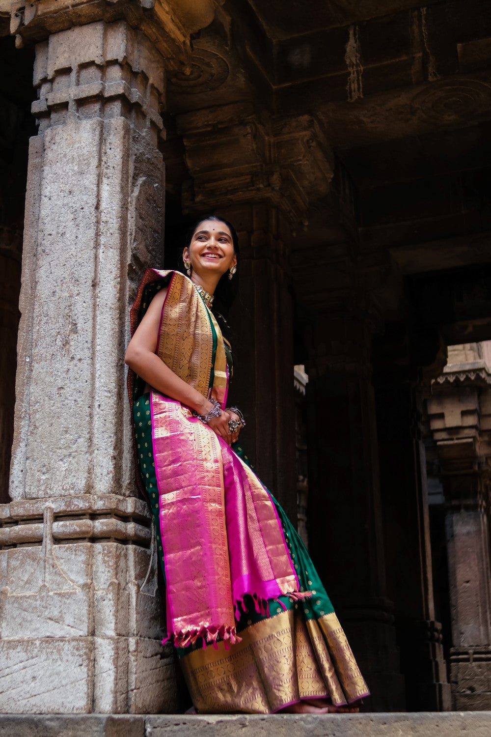 Glamorous Nauvari Saree Photoshoot by Bhagyashree Mote