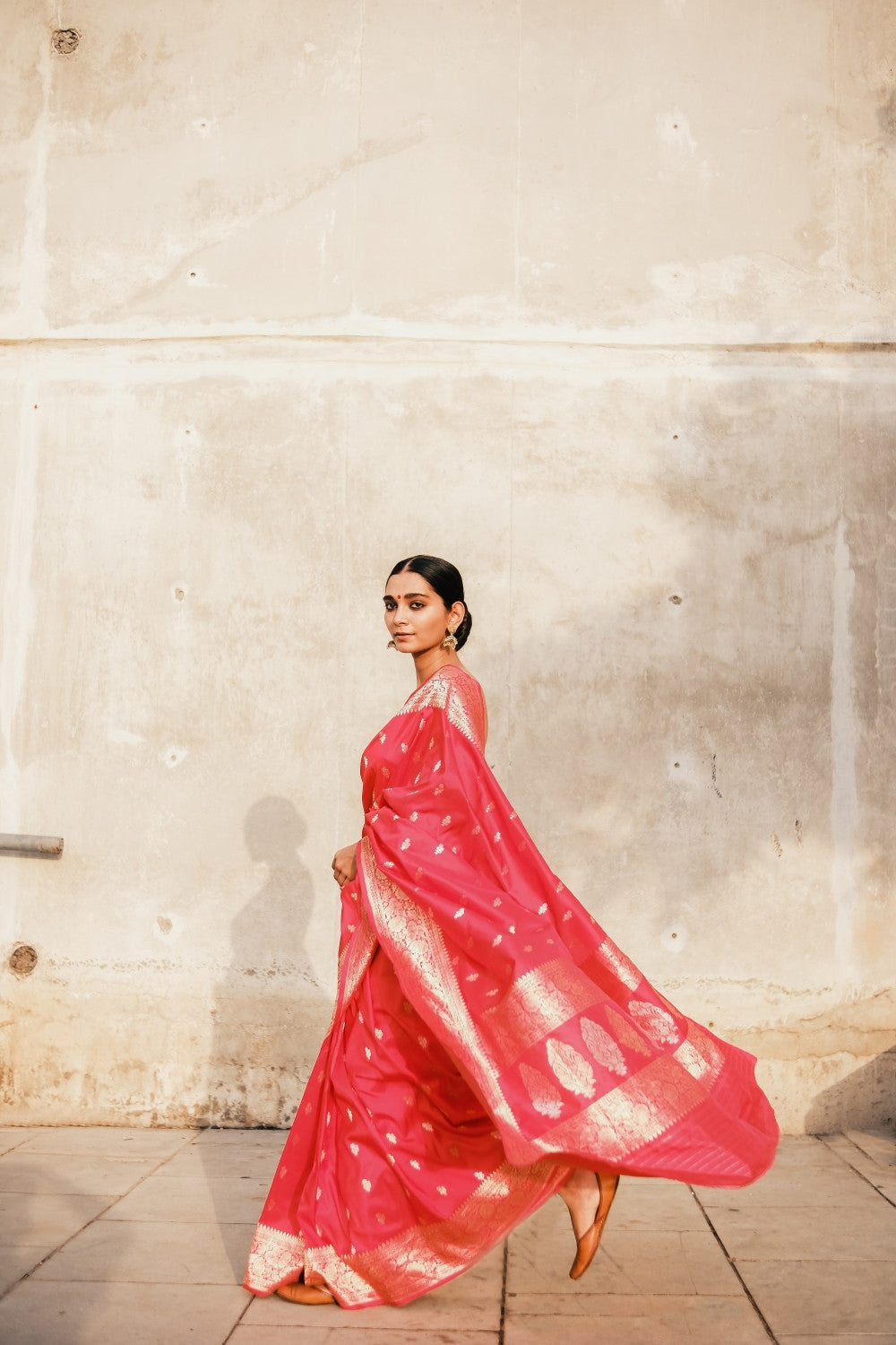 Handloom Red Pure Silk Banarasi Saree