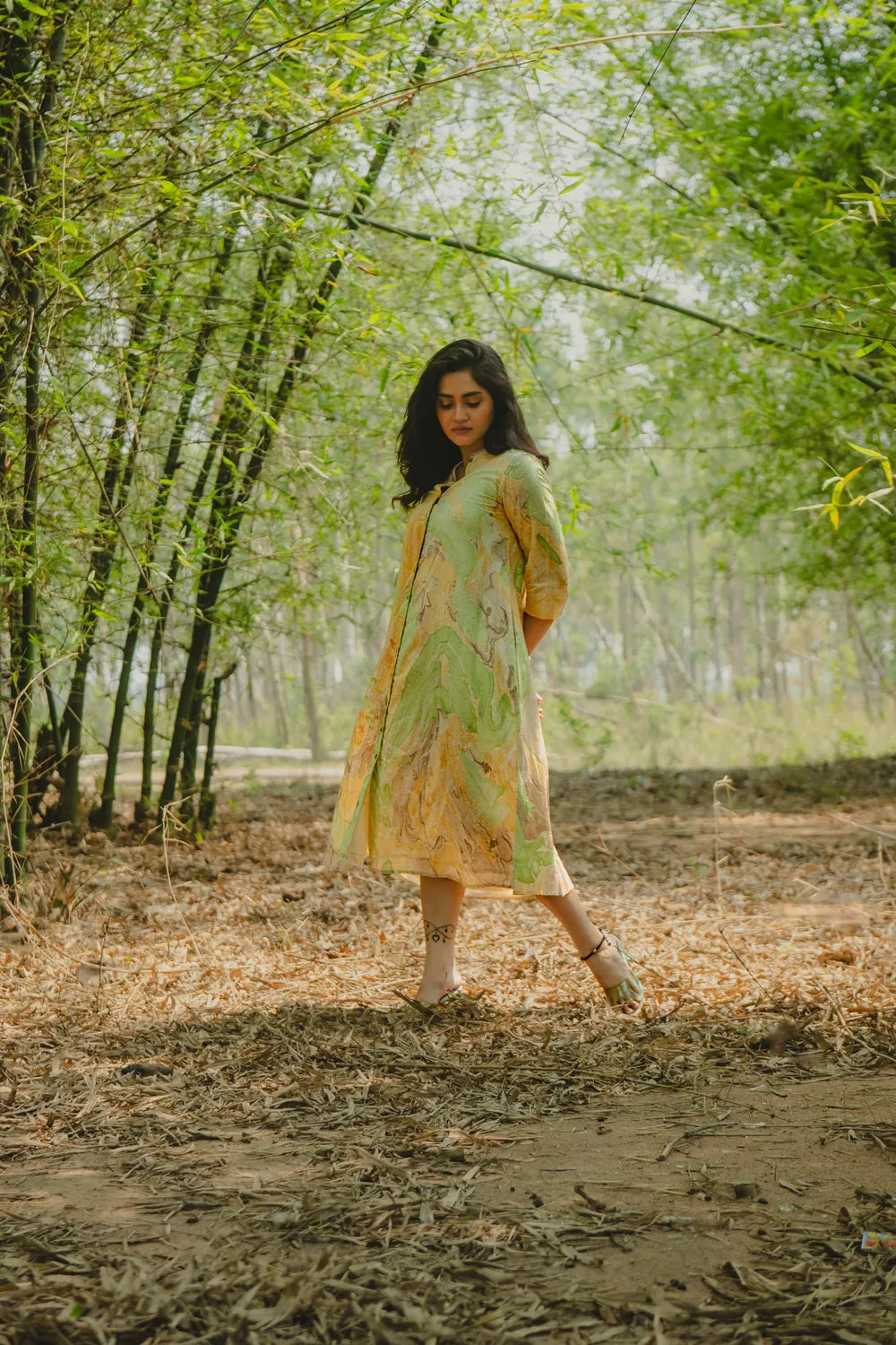 Autumn Marble Pure Cotton Dress