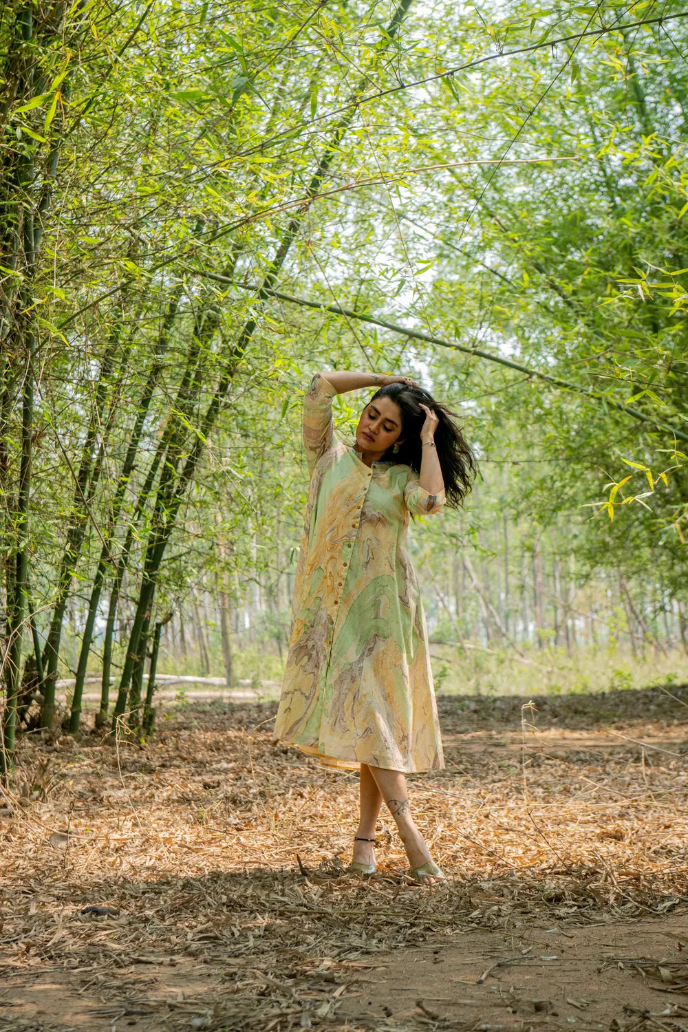 Autumn Marble Pure Cotton Dress