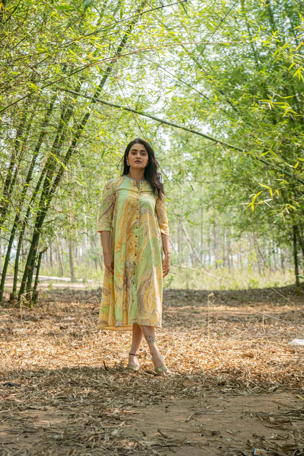 Autumn Marble Pure Cotton Dress