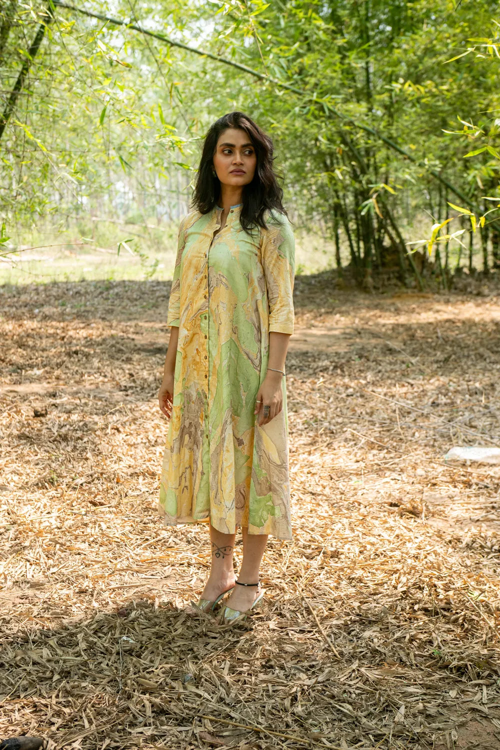 Autumn Marble Pure Cotton Dress