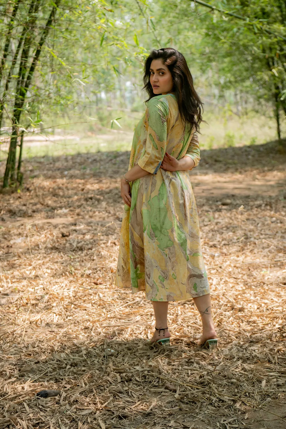 Autumn Marble Pure Cotton Dress