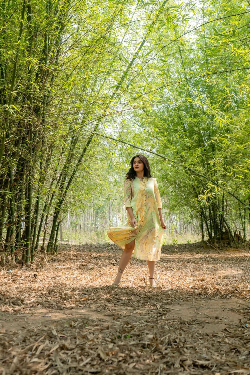 Autumn Marble Pure Cotton Dress