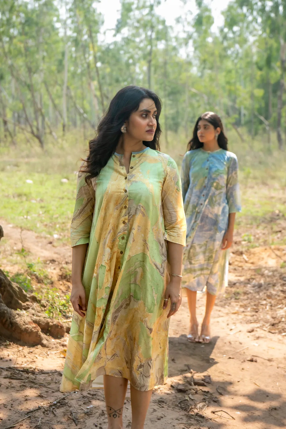 Autumn Marble Pure Cotton Dress