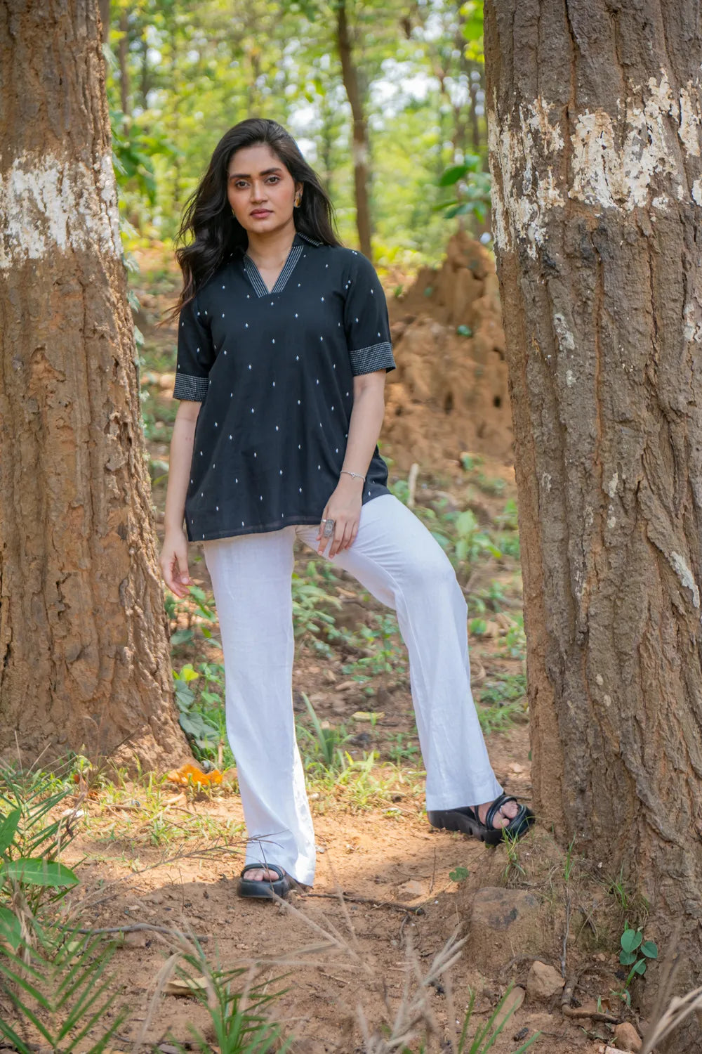Black & White Pure Cotton Top