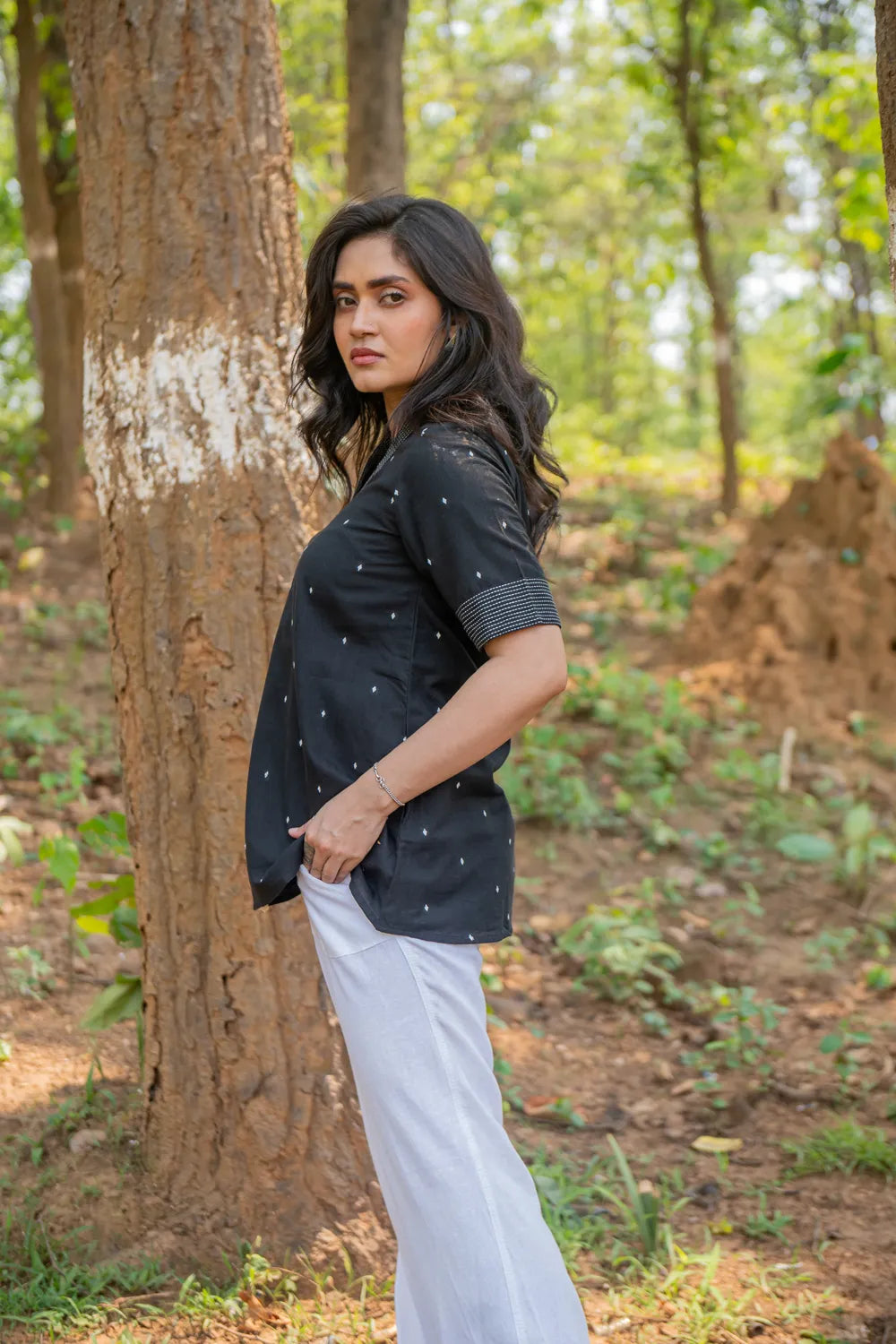 Black & White Pure Cotton Top