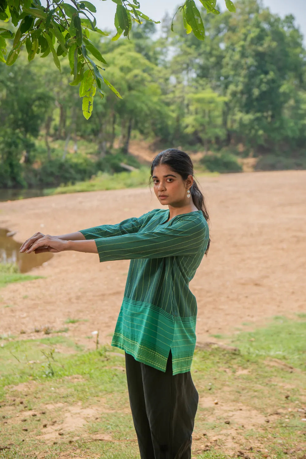 Green Pure Cotton Top