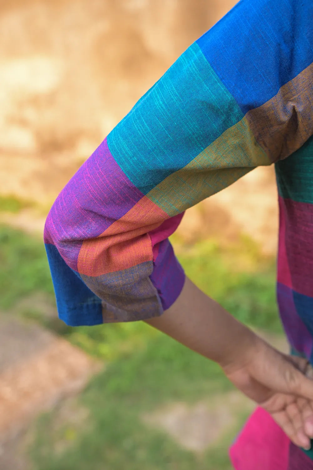 Multi Colour Check South Cotton Top
