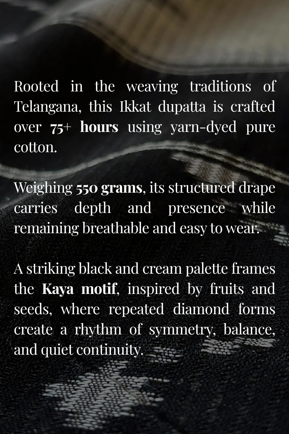 Handloom Multi Colour Black Temple Border Ikkat Dupatta