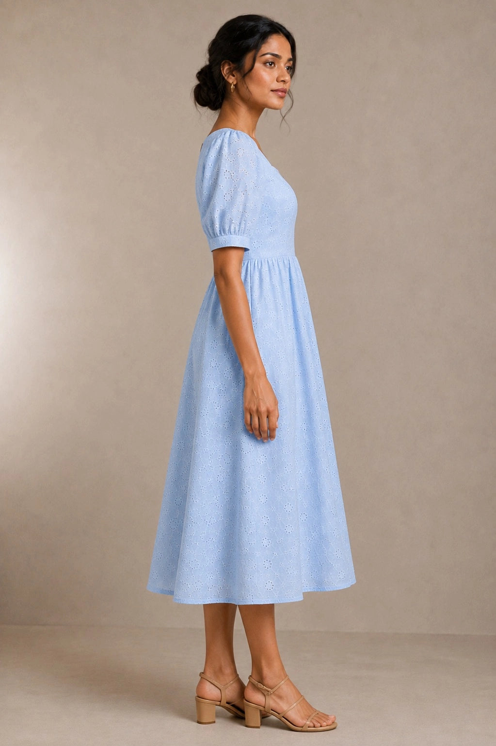 Powder Blue Cotton Dress