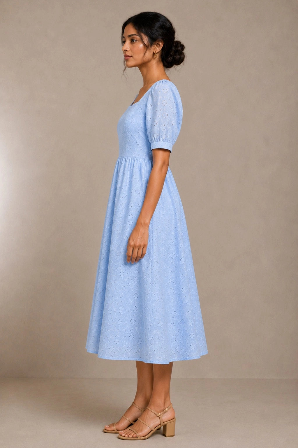 Powder Blue Cotton Dress