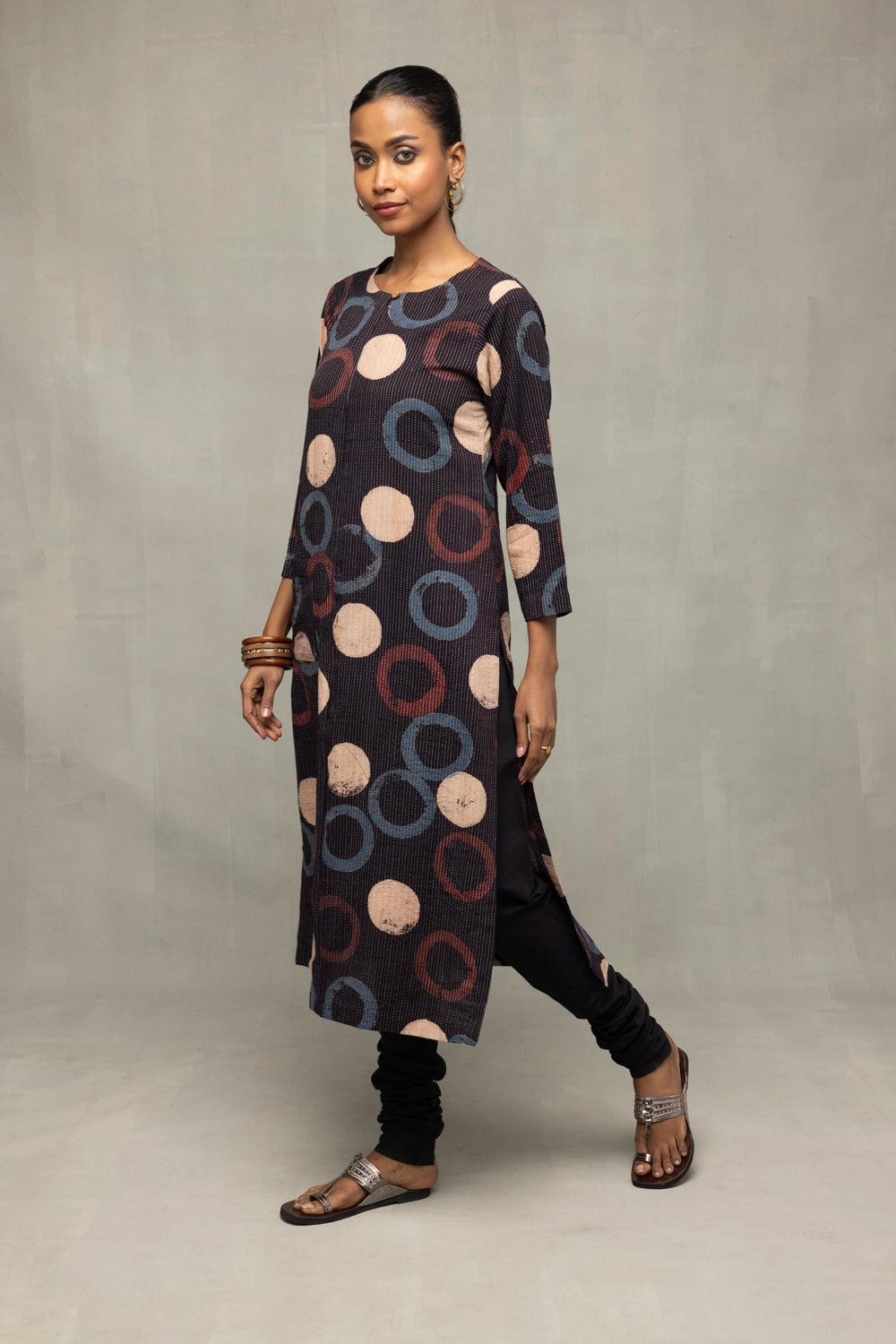 Black Ajrakh Print Kurta