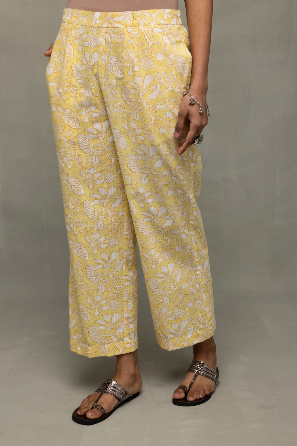 Yellow Gul Jaal Handl Block Print Co-Ord Set
