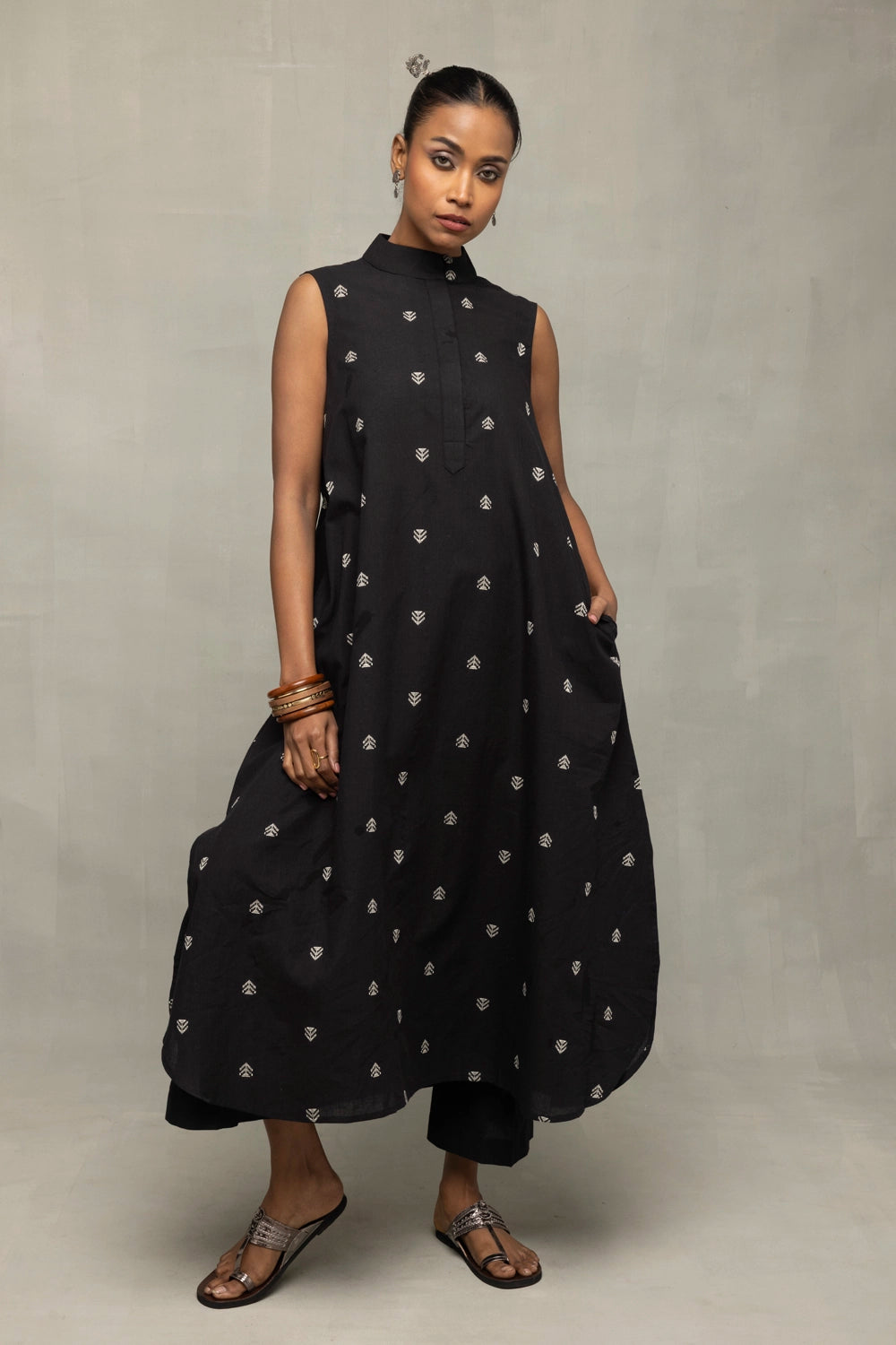 Black Gulnaar Woven Co-Ord Set
