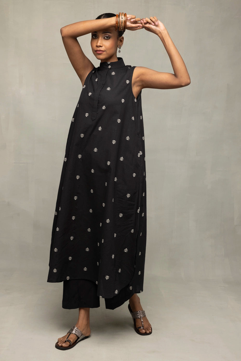 Black Gulnaar Woven Co-Ord Set