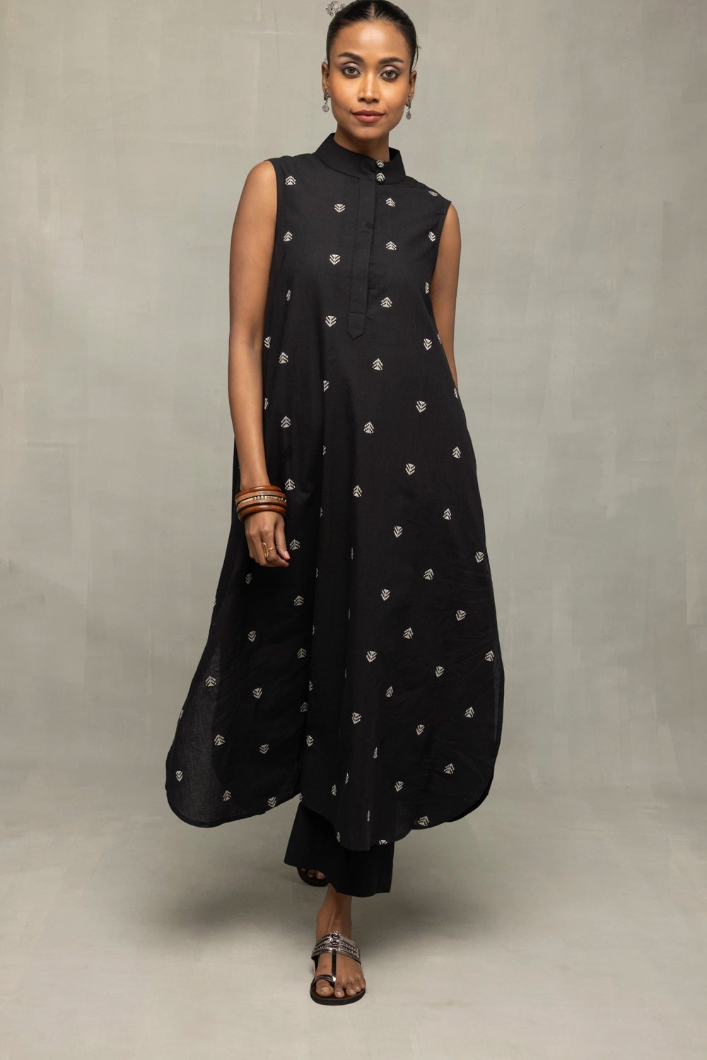 Black Gulnaar Woven Co-Ord Set