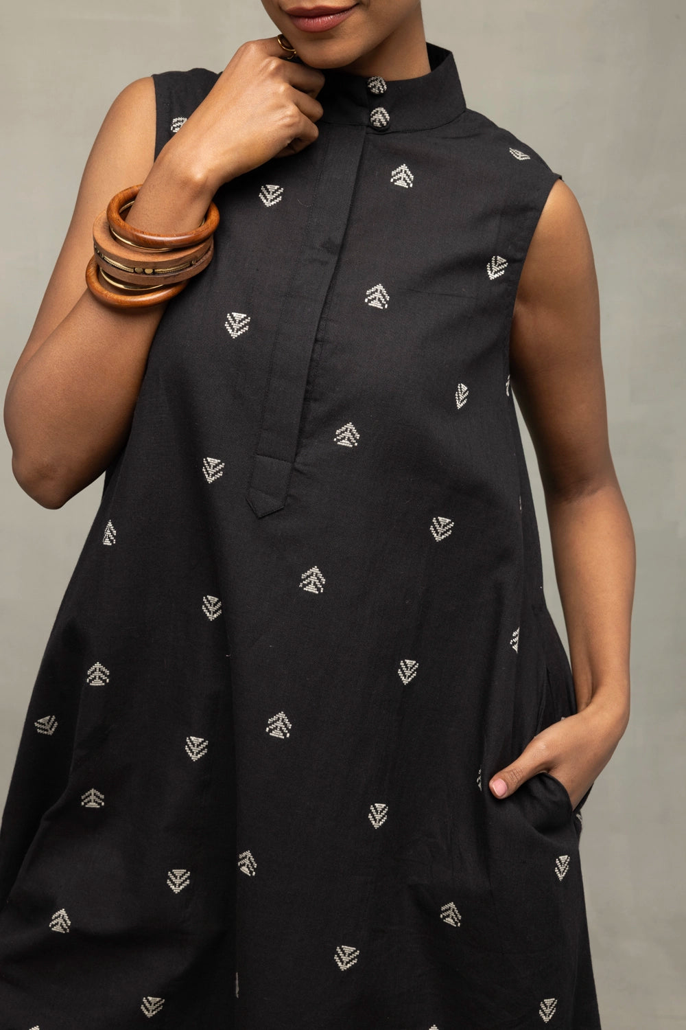 Black Gulnaar Woven Co-Ord Set