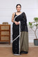 Handloom Black Pure Cotton Saree