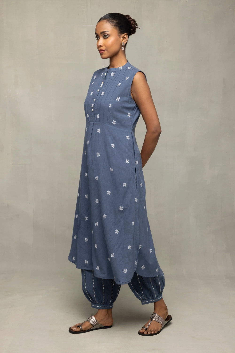 Blue Gulnaar Woven Co-Ord Set