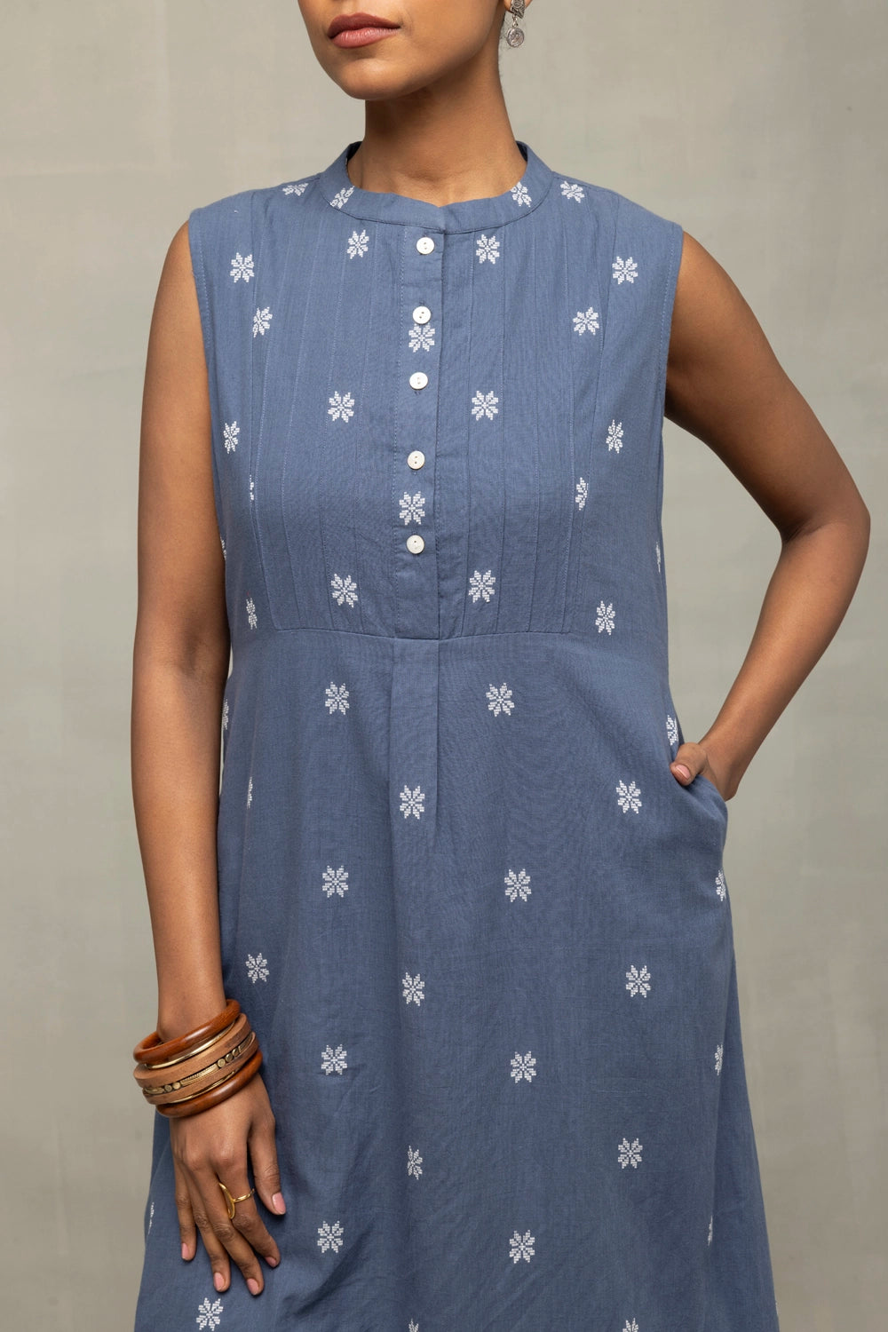 Blue Gulnaar Woven Co-Ord Set