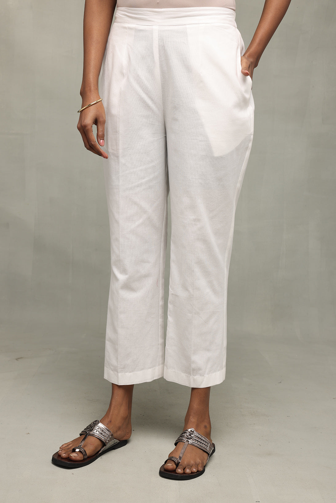 White Malai Cotton Pant