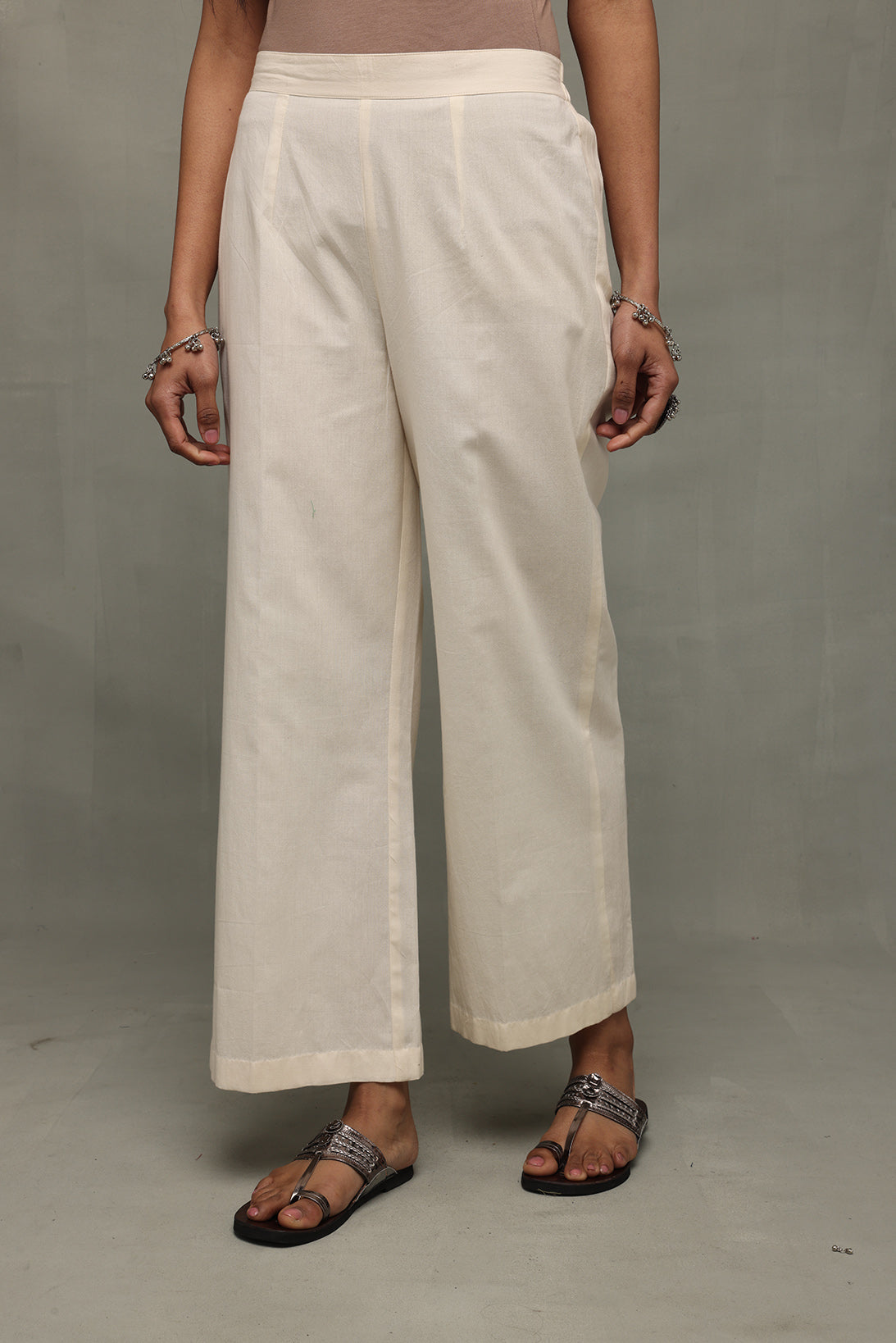 Off White Malai Cotton Pant