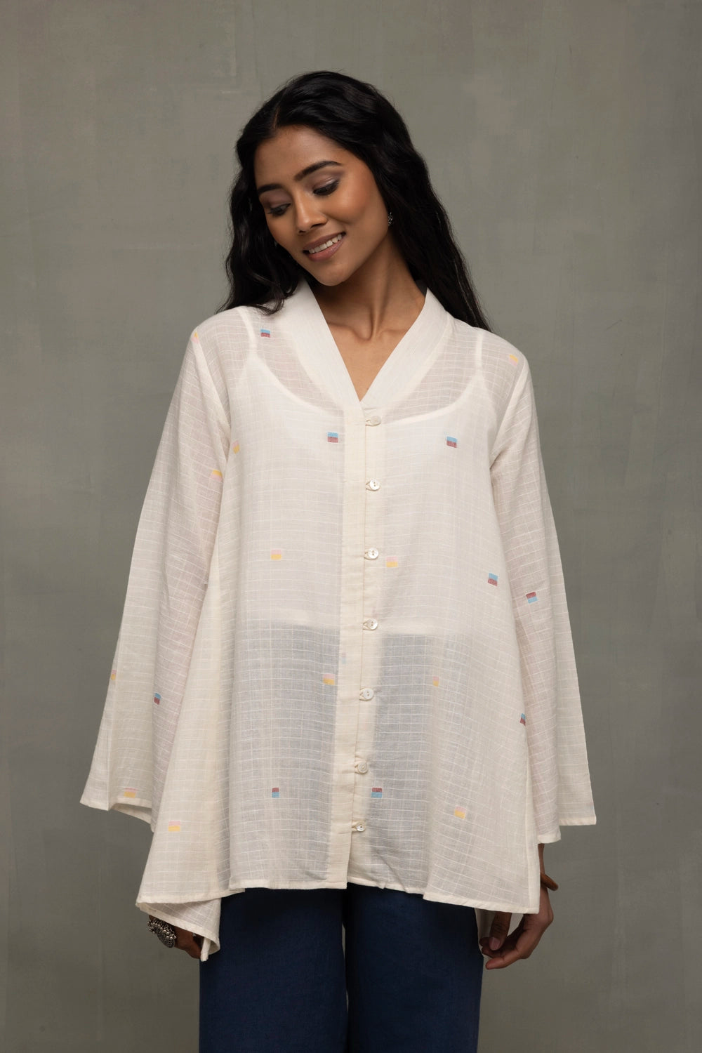 Ivory Breeze Jamdani Top