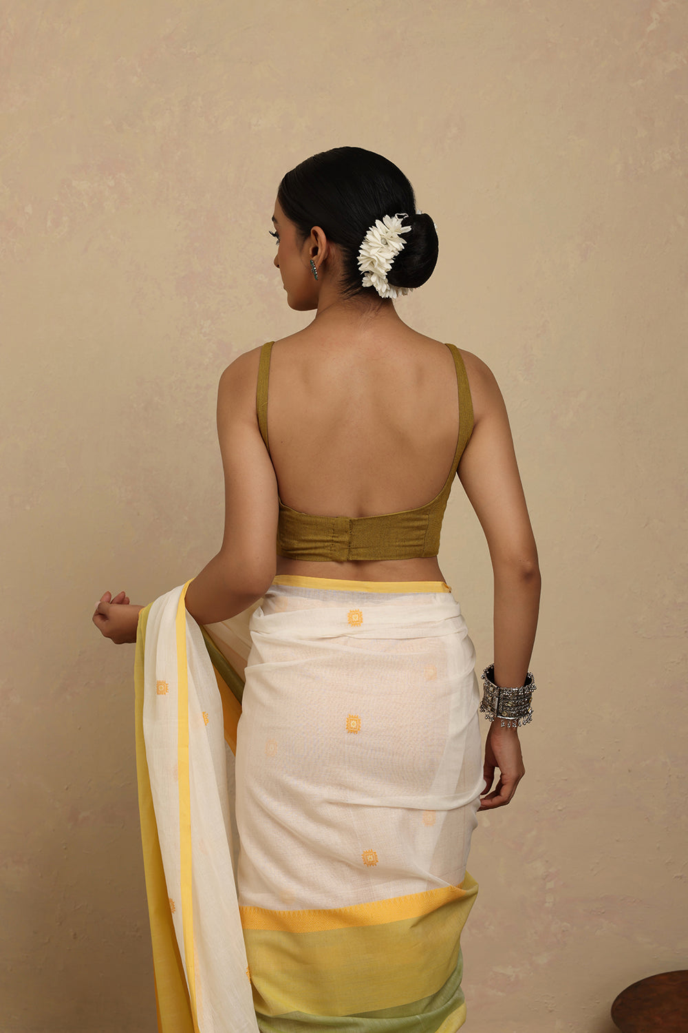 Green Khadi Blouse
