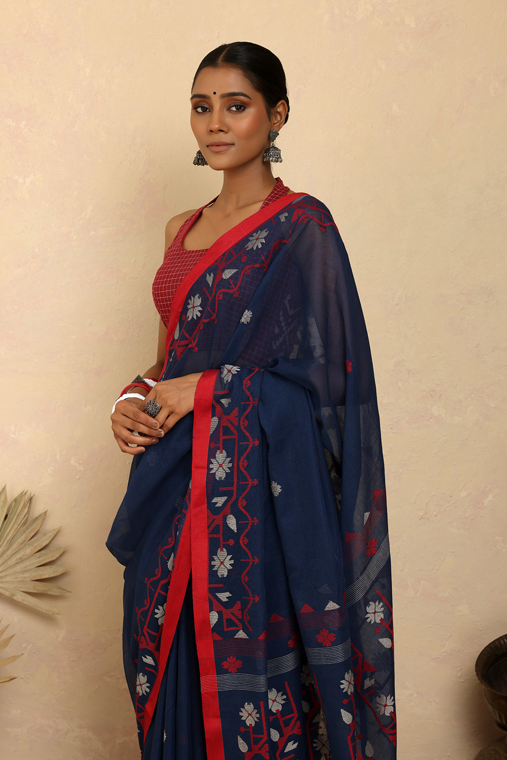 Ragini Check Jamdani Blouse