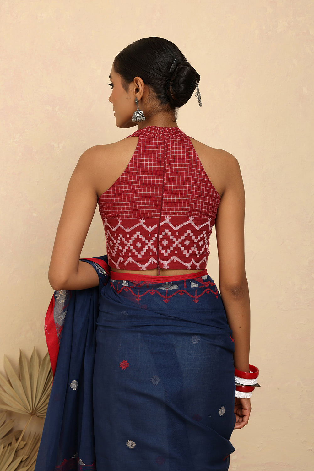 Ragini Check Jamdani Blouse