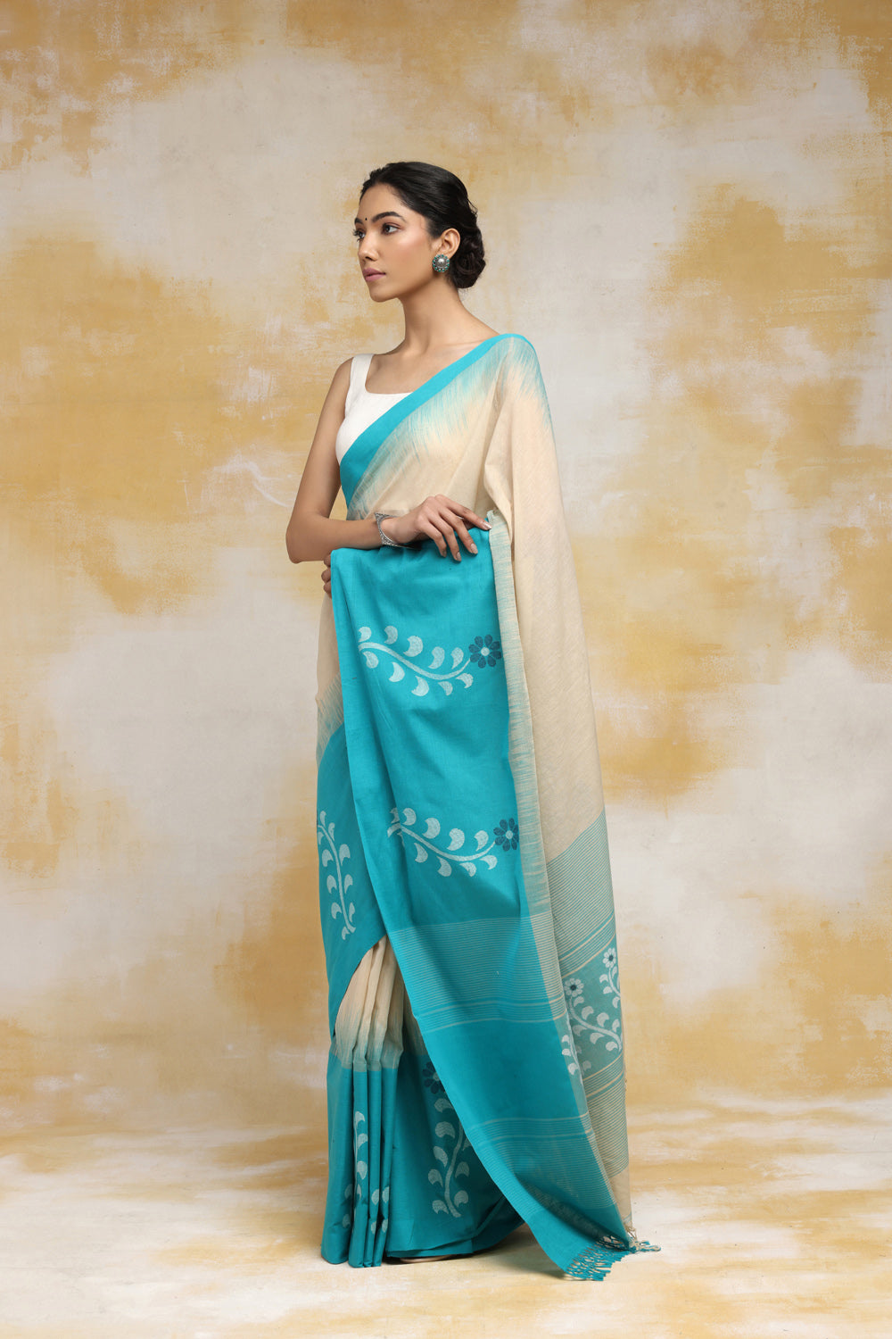 Half-Silk Jamdani Saree-Price in Bangladesh | Rongpolli