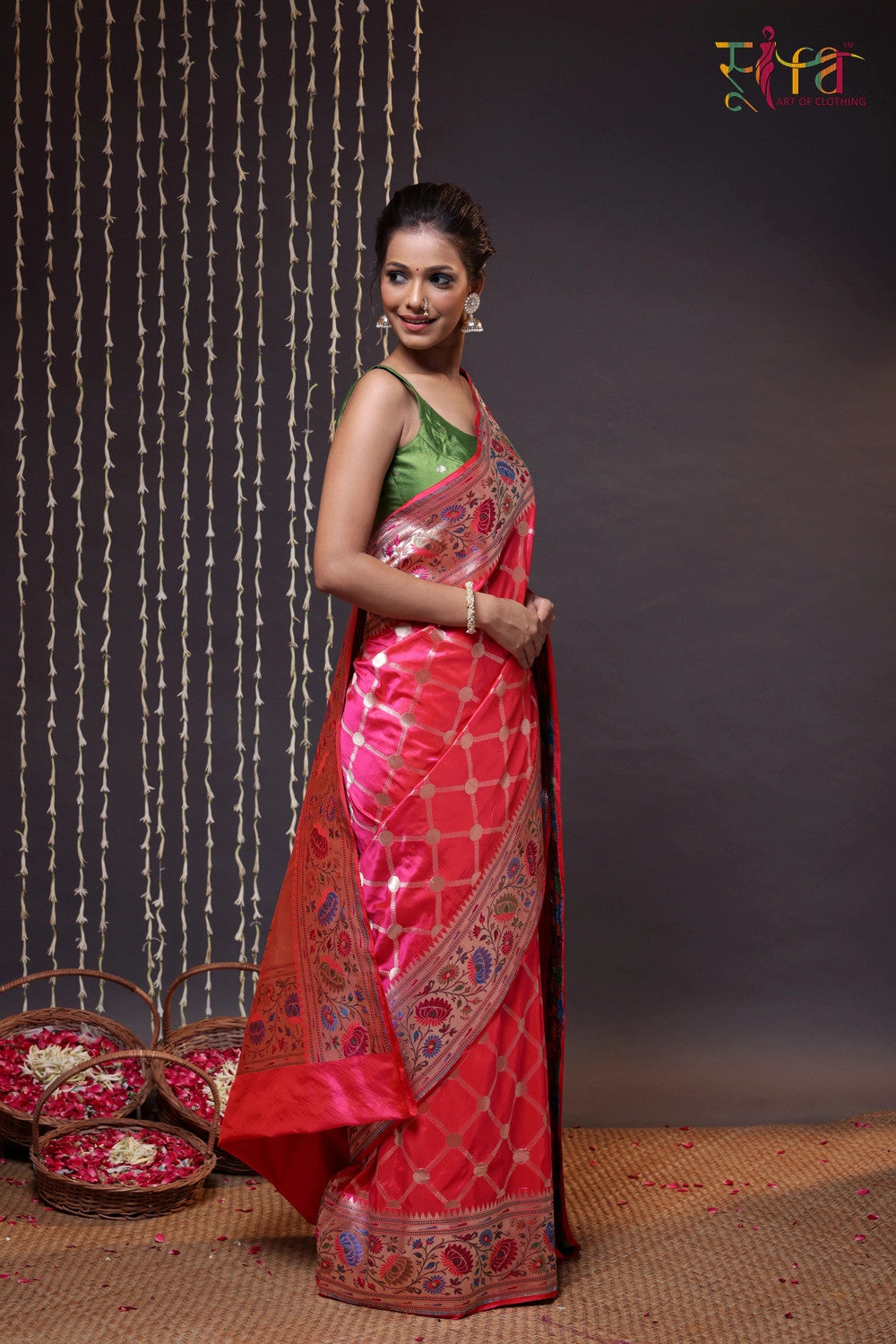 Premium! Masterpiece Handloom All Over Zari Pure Silk Paithani Saree -  Pramukh Fab - 4271923