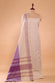 Beige and Purple Woven Suit Set with Subtle Buti & Zari Dupatta