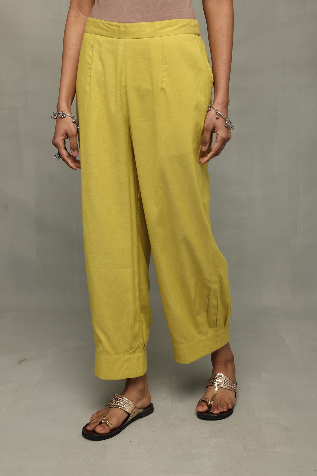 Plantain Yellow Bloom Banana Cotton Harem Pant