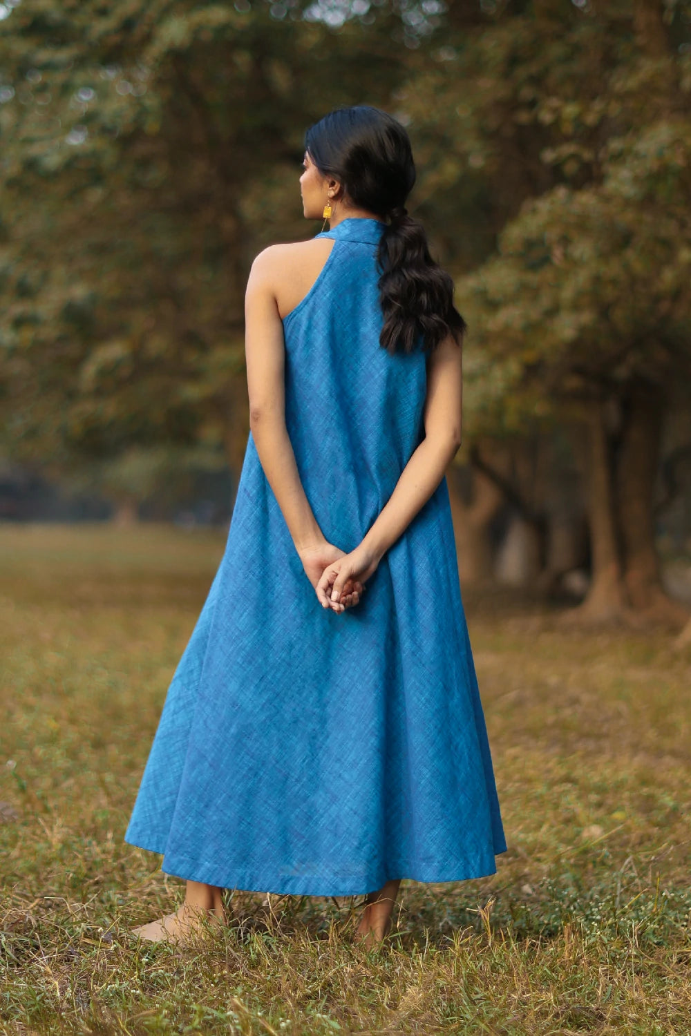 Aquina Blue Cotton Dress