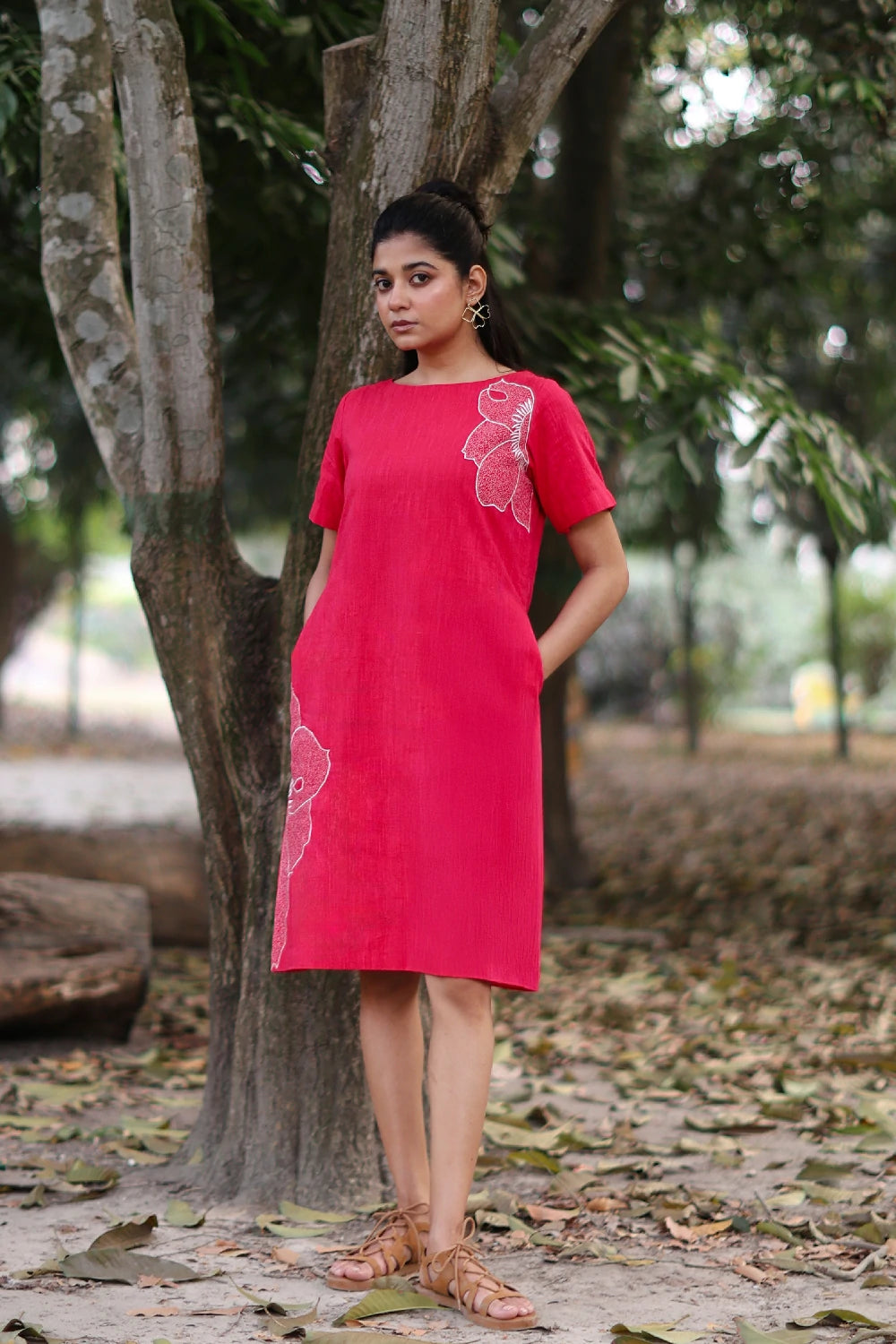 Blush Pink Cotton Dress