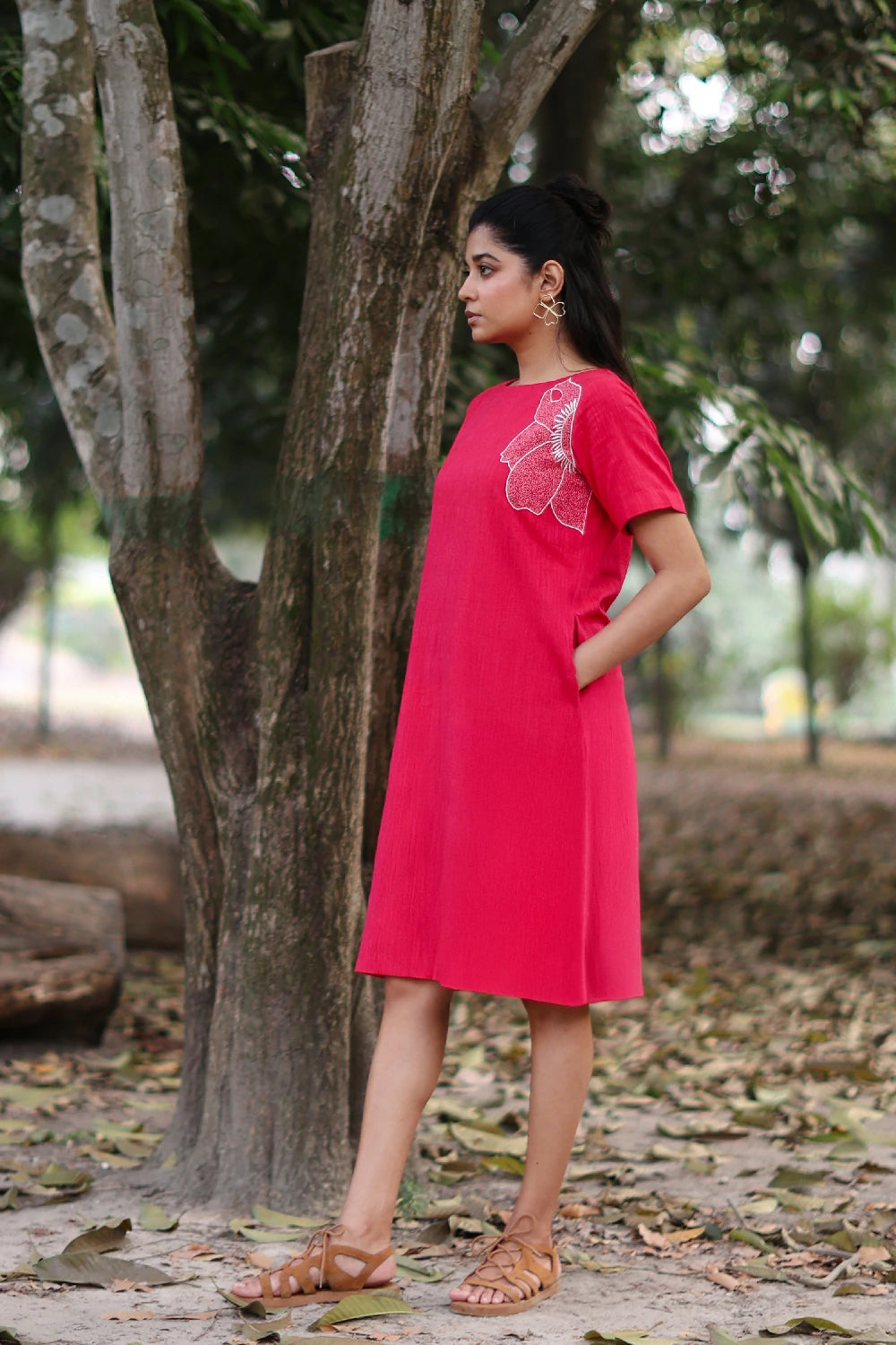 Blush Pink Cotton Dress