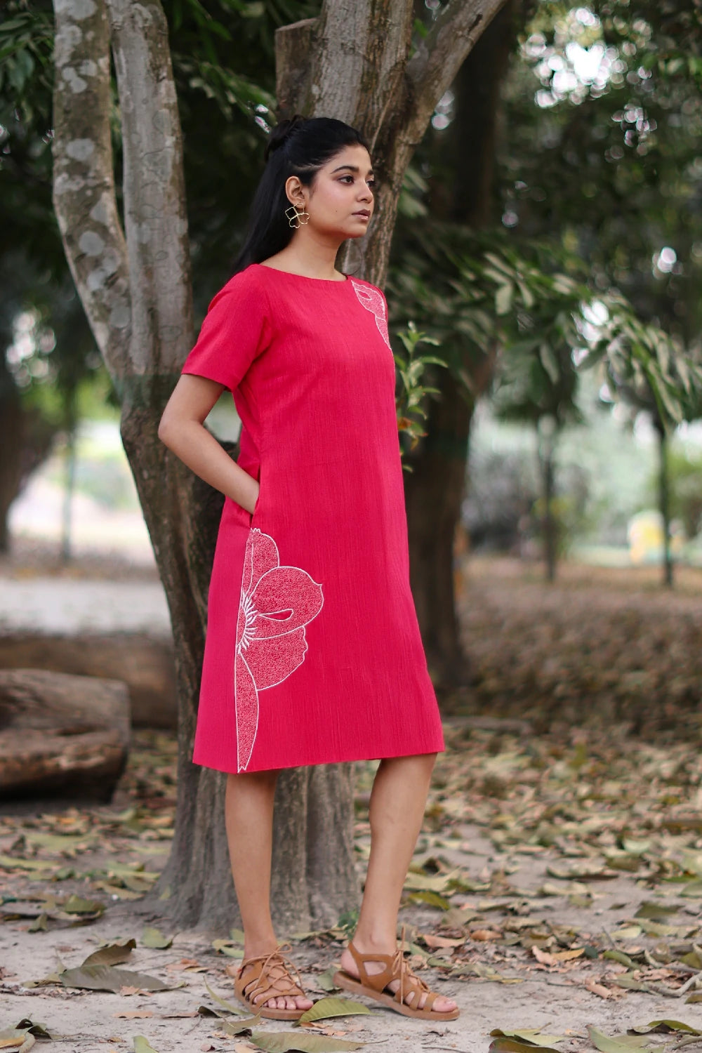 Blush Pink Cotton Dress